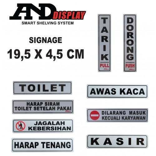SIGNAGE 19,5 CM X 4,5 CM